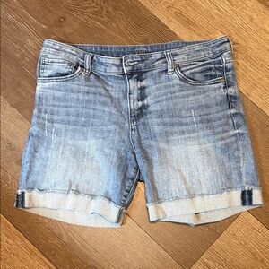 Kut from the Kloth Light Blue Rolled Hem Denim Shorts